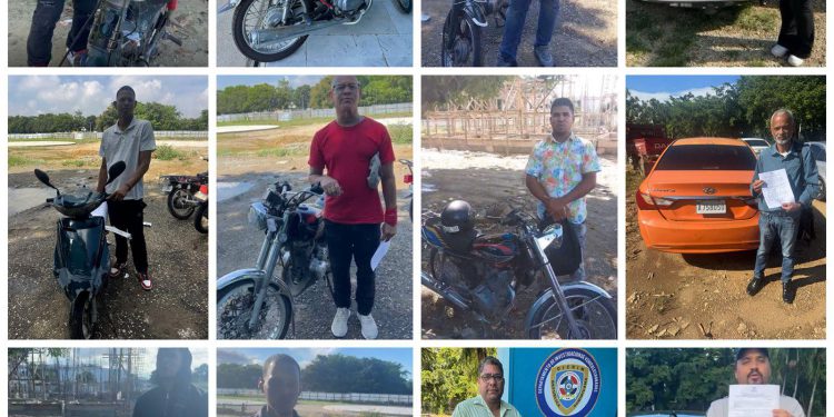 Policía Nacional recupera 19 vehículos en Santiago y ejecuta cuatro órdenes de arresto