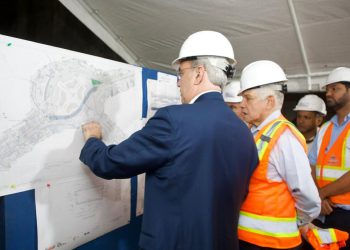 Luis Abinader inspecciona avances del túnel en Plaza de la Bandera como parte del plan de modernización vial
