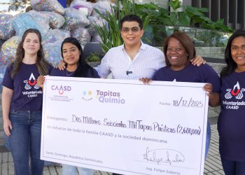 CAASD SUPERA META SOLIDARIA Y RECOLECTA MÁS DE 2.6 MILLONES DE TAPITAS PARA APOYAR TRATAMIENTOS ONCOLÓGICOS INFANTILES