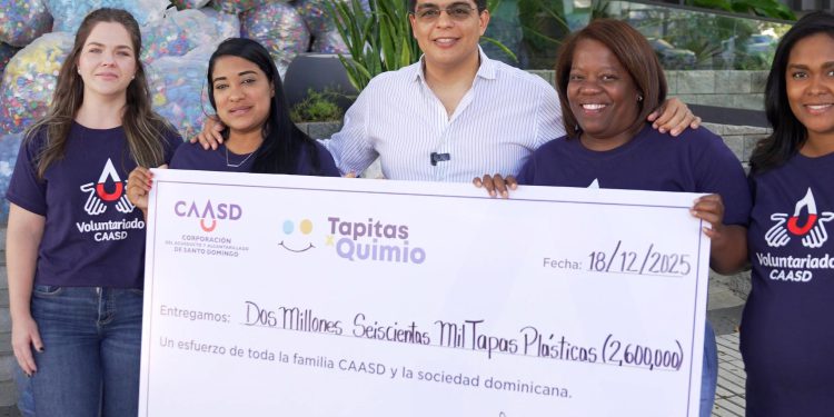CAASD SUPERA META SOLIDARIA Y RECOLECTA MÁS DE 2.6 MILLONES DE TAPITAS PARA APOYAR TRATAMIENTOS ONCOLÓGICOS INFANTILES
