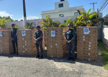 Dintel de la Policía Nacional y DGA incautan 545 televisores en operativo contra el comercio ilícito de mercancías