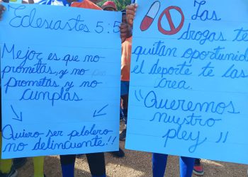 Protestan en reclamo de terminación del Play de los Girasoles I