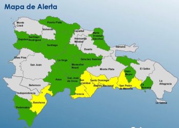 El COE coloca cinco provincias y el DN en alerta amarilla por lluvias