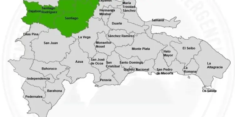 COE coloca cinco provincias en alerta verde por lluvias asociadas a una vaguada