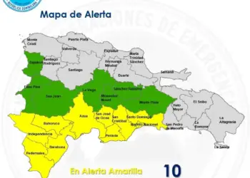 COE mantiene nueve provincias en alerta amarilla y siete en verde