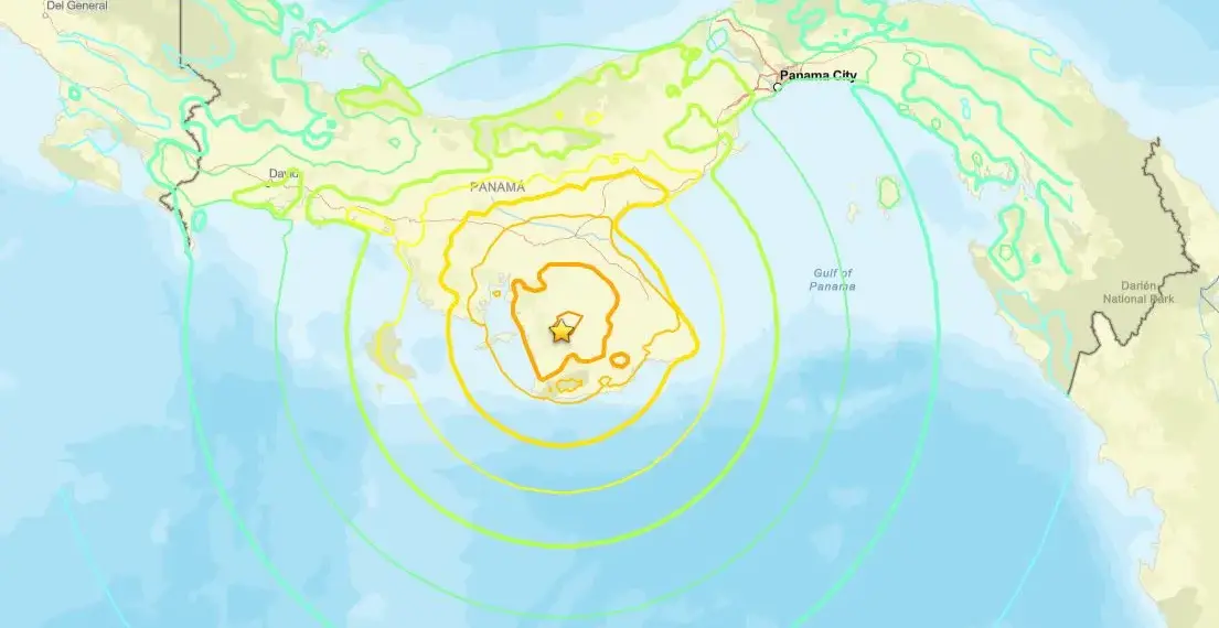 Terremoto de magnitud 7.7 sacude el sur de Panamá
